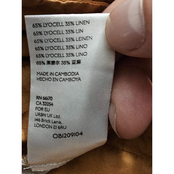 Anthropologie Pants Tamarind Giraffe Animal Linen Blend Trouser Jogger size 10 - Picture 10 of 13